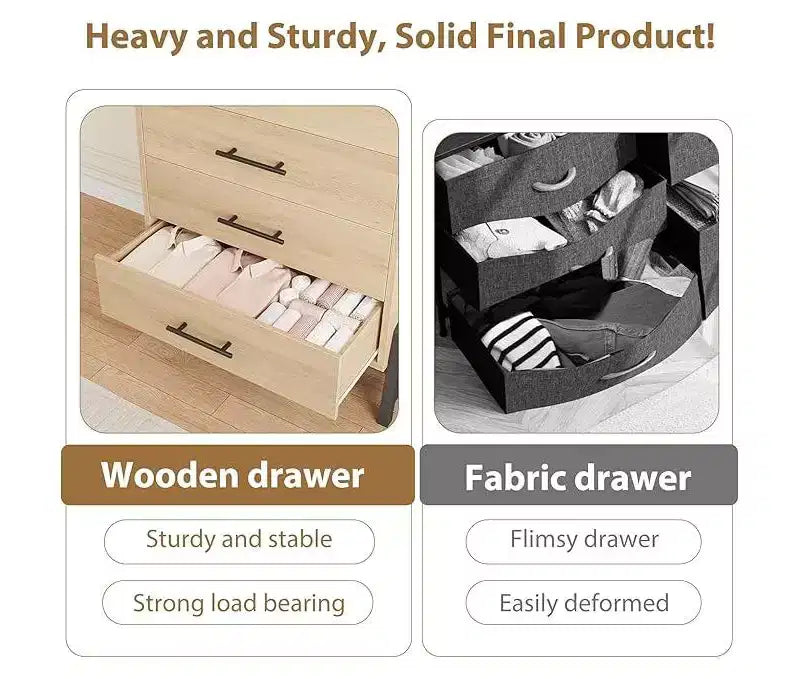 4 Dresser for Bedroom, 38.6 Tall Dresser, Tall Drawer with Storage Freestanding, Wooden Closet Storage Chest for Living Room, Bedroom, Entryway