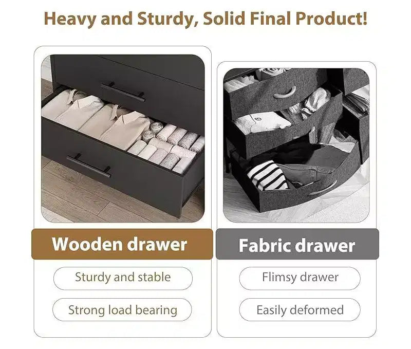 4 Dresser for Bedroom, 38.6 Tall Dresser, Tall Drawer with Storage Freestanding, Wooden Closet Storage Chest for Living Room, Bedroom, Entryway