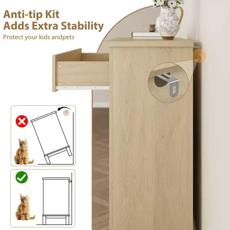 Commode de chambre à coucher avec 4 tiroirs en bois pour placard Commode
