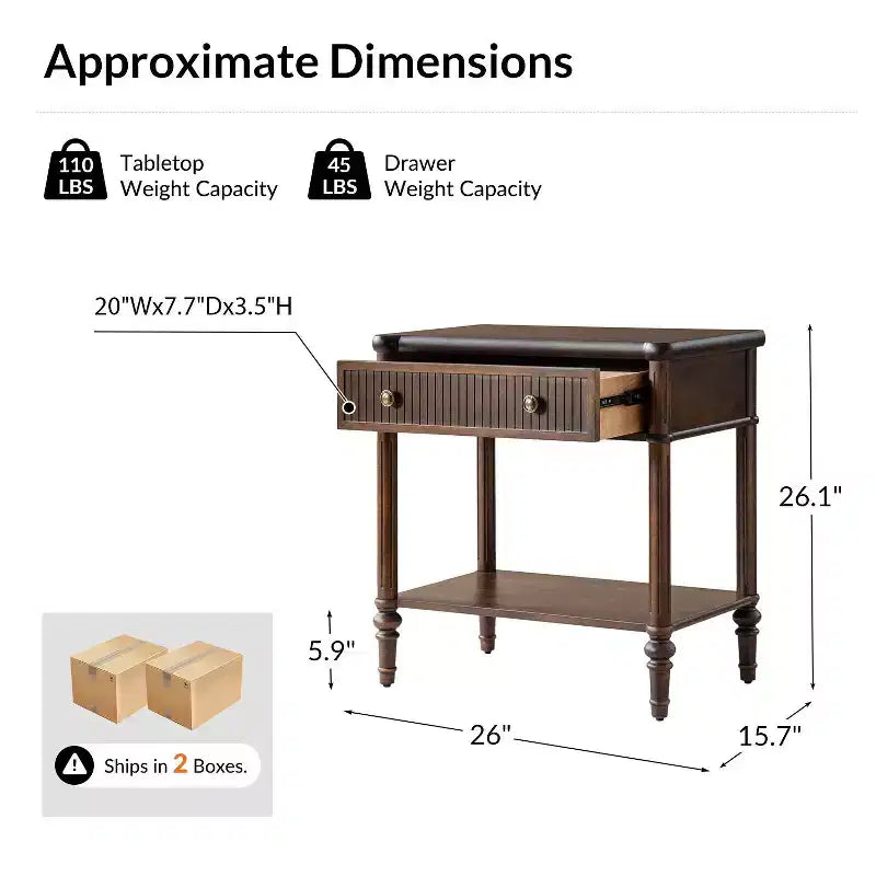 Table d'appoint à tiroir