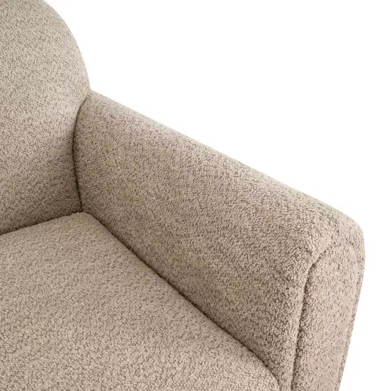 Fauteuil d'appoint moderne en bois rembourré avec accoudoirs arrondis
