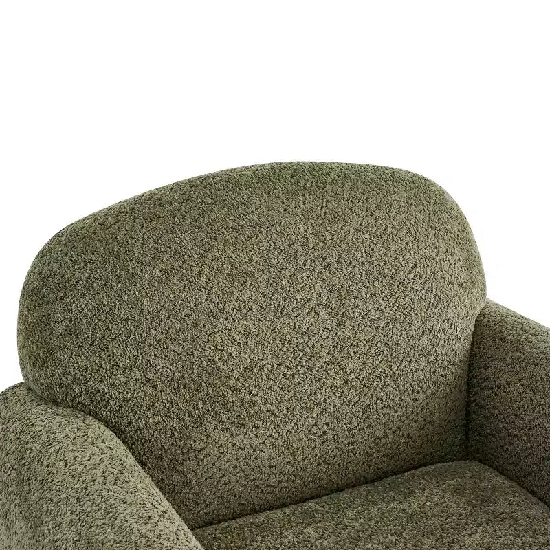 Fauteuil d'appoint moderne en bois rembourré avec accoudoirs arrondis