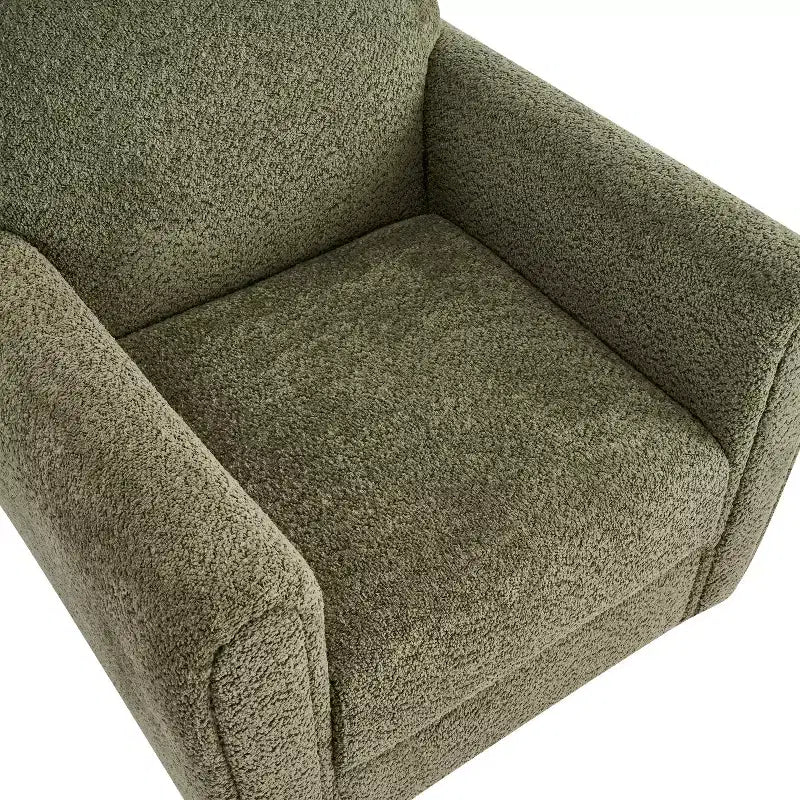 Fauteuil d'appoint moderne en bois rembourré avec accoudoirs arrondis