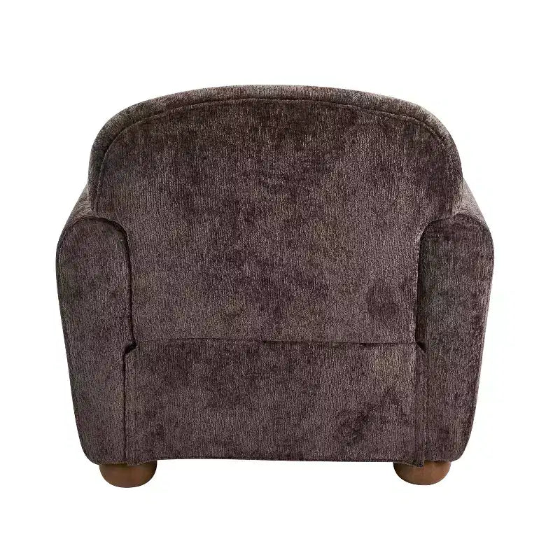 Fauteuil d'appoint moderne en bois rembourré avec accoudoirs arrondis