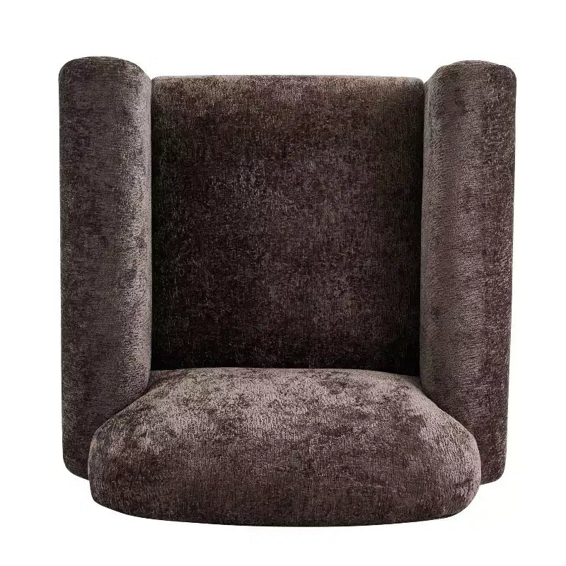 Fauteuil d'appoint moderne en bois rembourré avec accoudoirs arrondis