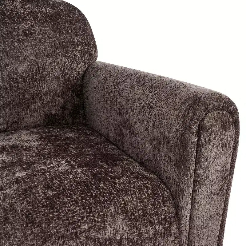 Fauteuil d'appoint moderne en bois rembourré avec accoudoirs arrondis