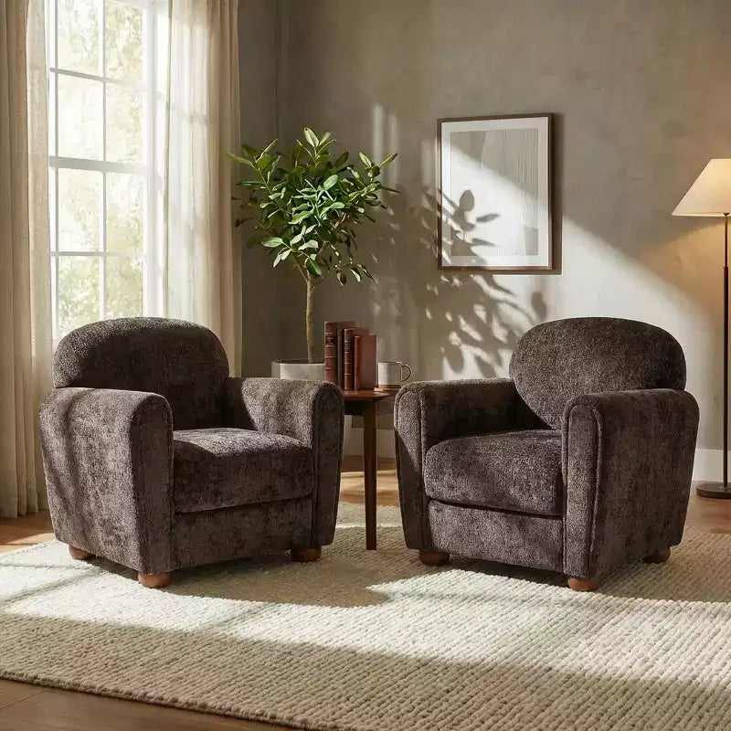 Christopher Knight Home Yannis Modern Wooden Upholstered Accent Chair with Rom Arms (Set of 2)