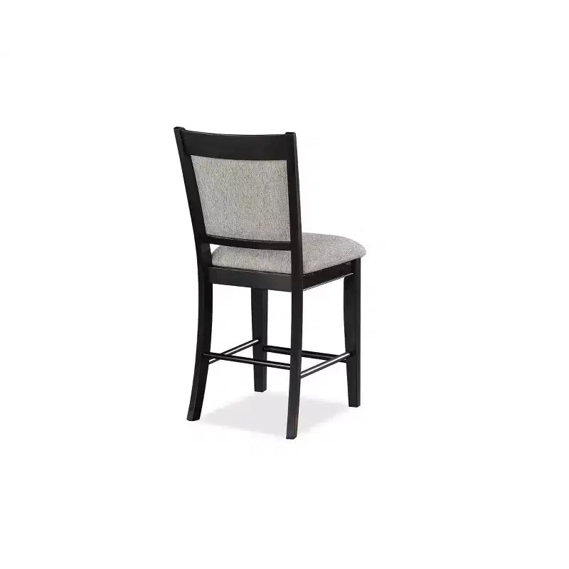Tabouret de comptoir en bois rembourré avec repose-pieds
