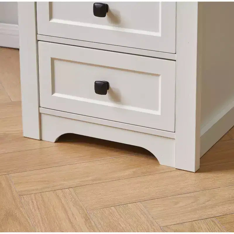 Table de chevet à 2 tiroirs, table d'appoint moderne avec station de charge et éclairage LED