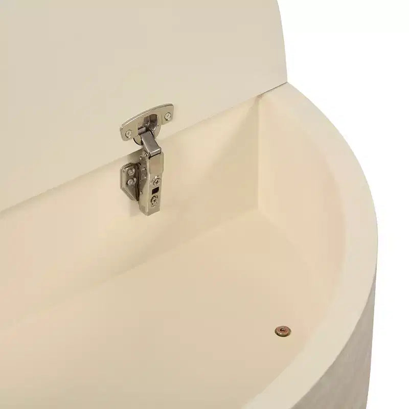 Table basse ronde avec plateau relevable et tiroir de rangement caché