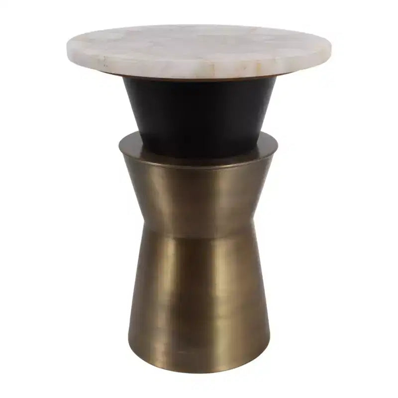 Table basse et table d'appoint rondes décoratives à plateau en agate pour petits espaces