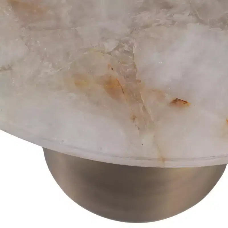 Table basse et table d'appoint rondes décoratives à plateau en agate pour petits espaces