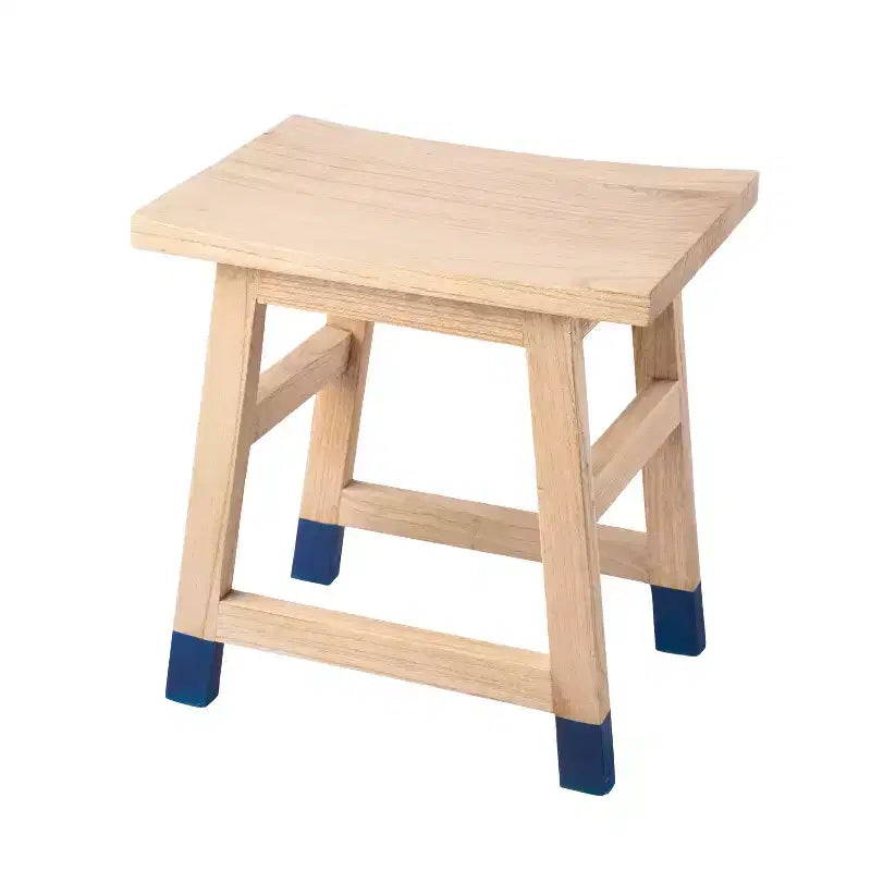 JONATHAN Y Finesse 18.3 Classic Casual Handcrafted Solid Mindi Wood Accent Stool with Tipped Legs