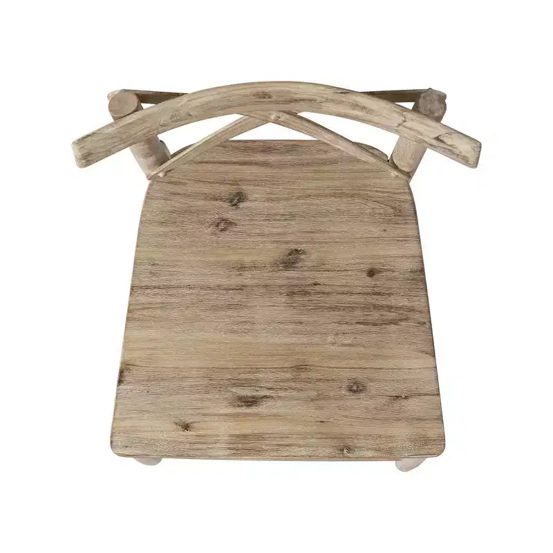 1pc Keaton Barstool Beach - Picket House Furnishings: Rustic Acacia Wood, Fixed Height, Mid-Century Modern Design