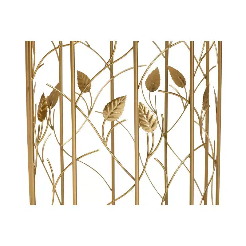 Anaya Glam Brushed Metal and Glass Leaf Accent End Table Gold - Baxton Studio