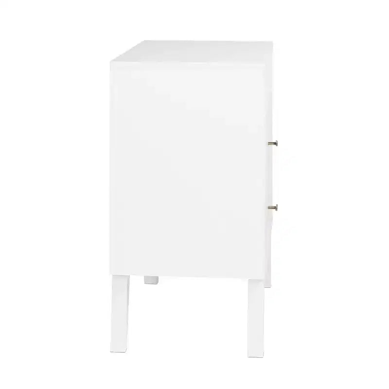 Mid Century Modern 2 Drawer Tall Nightstand with Shelf - Prepac