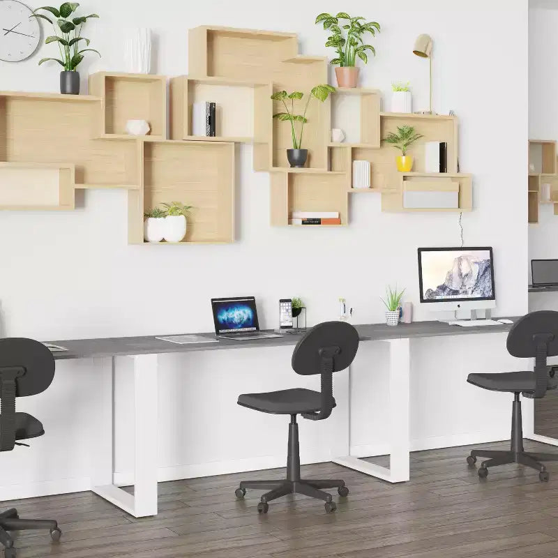 Emma and Oliver Modern Commercial Grade Desk Industrial Style Computer Desk Sturdy Home Office Desk - 55 Length