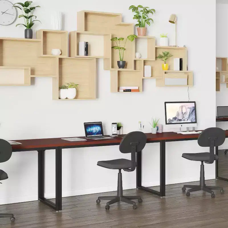Emma and Oliver Modern Commercial Grade Desk Industrial Style Computer Desk Sturdy Home Office Desk - 55 Length
