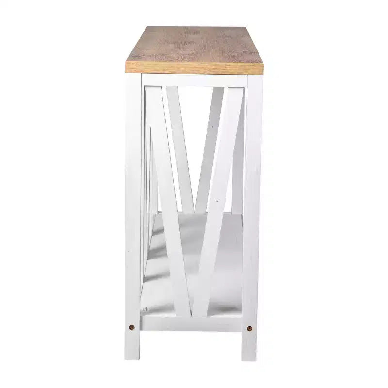 Flash Furniture Charlotte Modern 2-Tier Farmhouse Entryway Living Room Console Accent Table