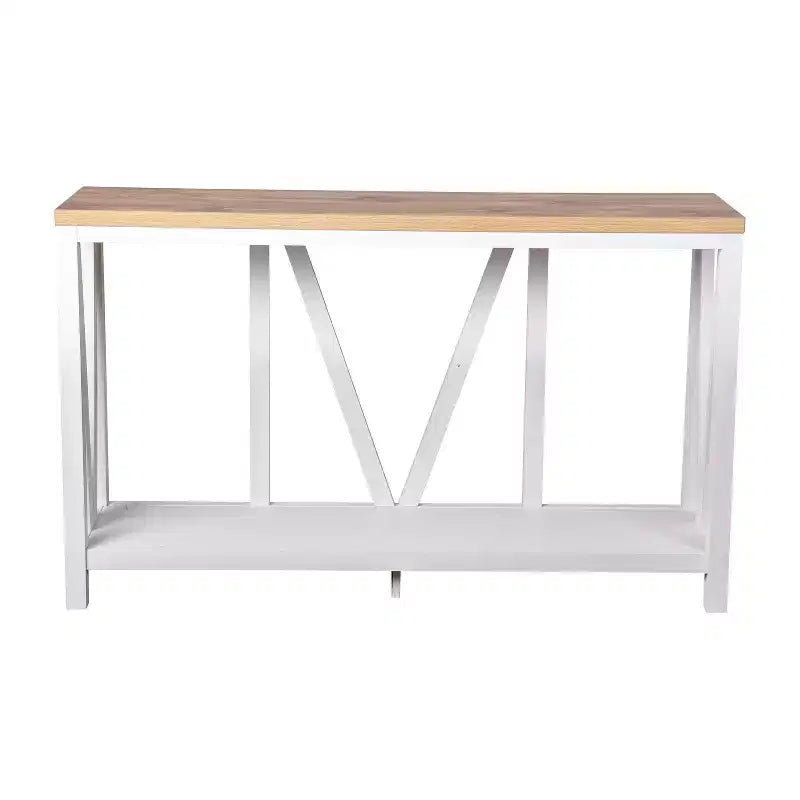 Flash Furniture Charlotte Modern 2-Tier Farmhouse Entryway Living Room Console Accent Table
