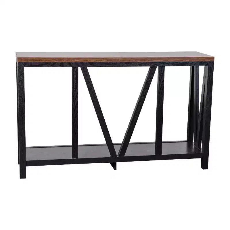Flash Furniture Charlotte Modern 2-Tier Farmhouse Entryway Living Room Console Accent Table