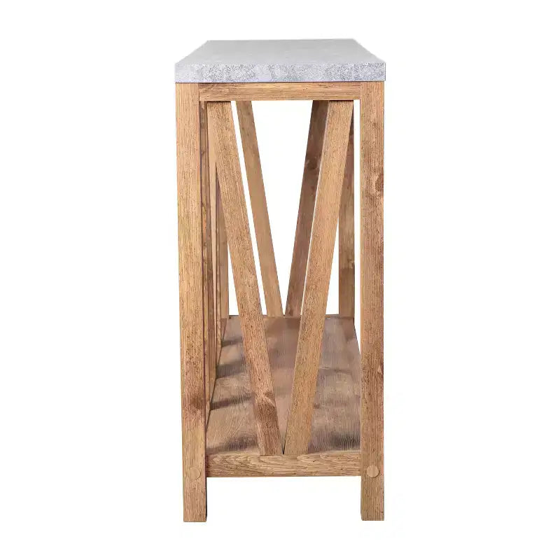 Flash Furniture Charlotte Modern 2-Tier Farmhouse Entryway Living Room Console Accent Table