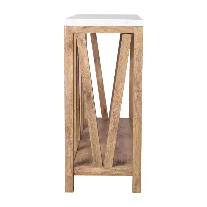 Flash Furniture Charlotte Modern 2-Tier Farmhouse Entryway Living Room Console Accent Table