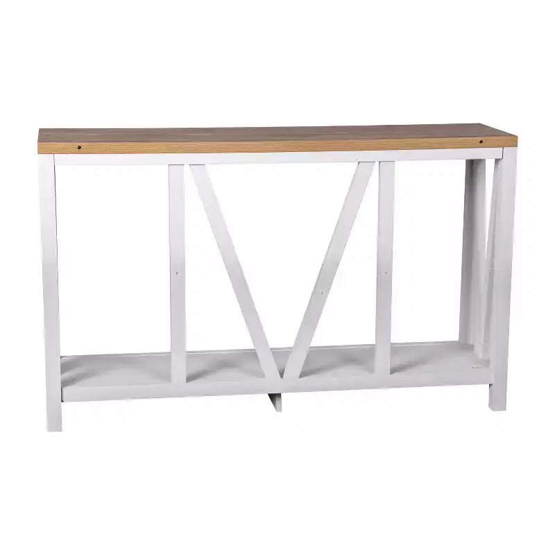 Flash Furniture Charlotte Modern 2-Tier Farmhouse Entryway Living Room Console Accent Table