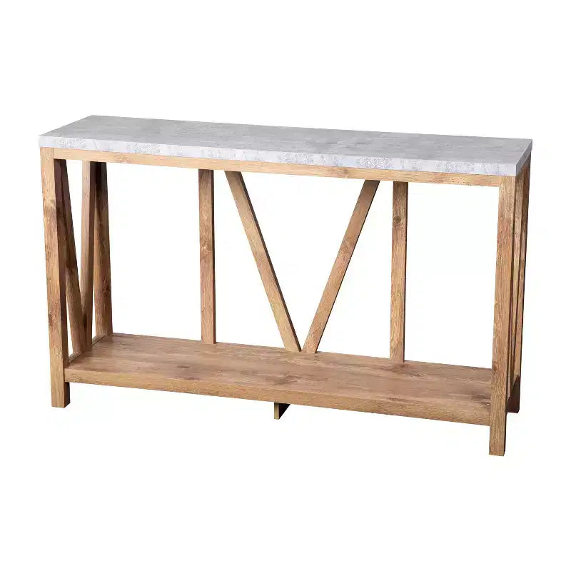 Flash Furniture Charlotte Modern 2-Tier Farmhouse Entryway Living Room Console Accent Table