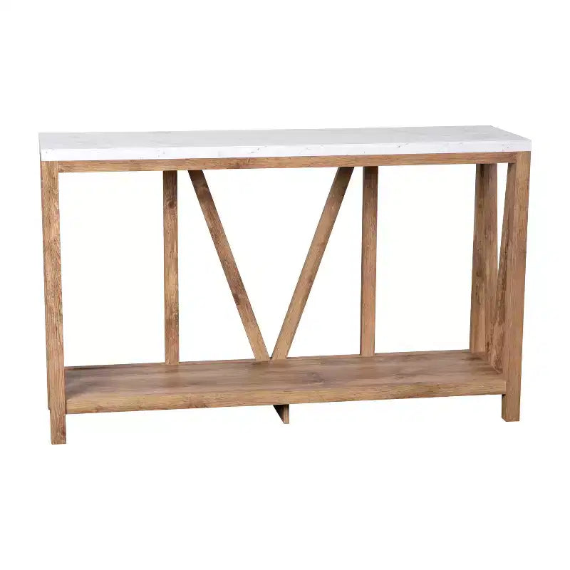 Flash Furniture Charlotte Modern 2-Tier Farmhouse Entryway Living Room Console Accent Table