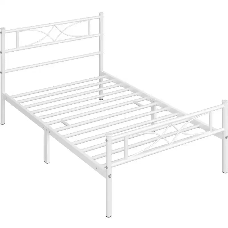 Yaheetech Simple Metal Bed Frame with Curved Design Headboard and Footboard
